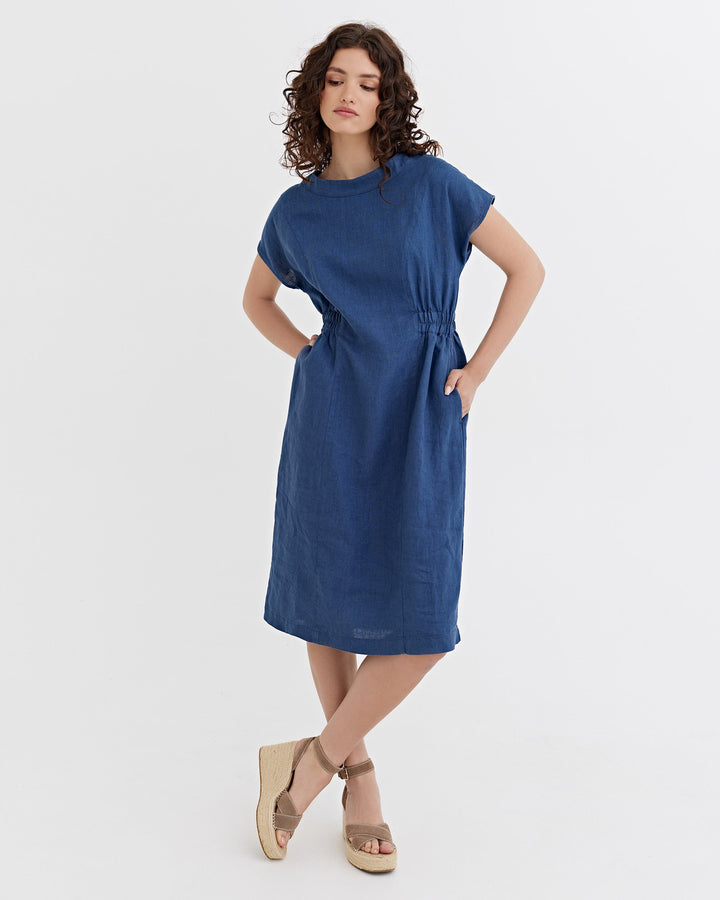 Sierra Women's Dress | Soft Linen, Cap Sleeve, Knee-Length 1