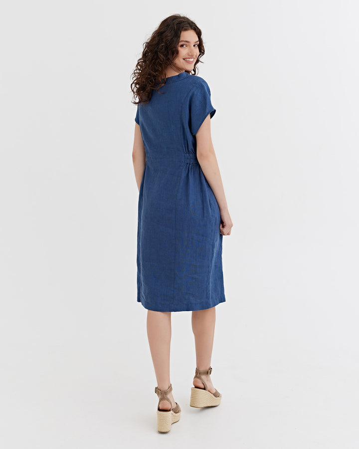 Sierra Women's Dress | Soft Linen, Cap Sleeve, Knee-Length 2