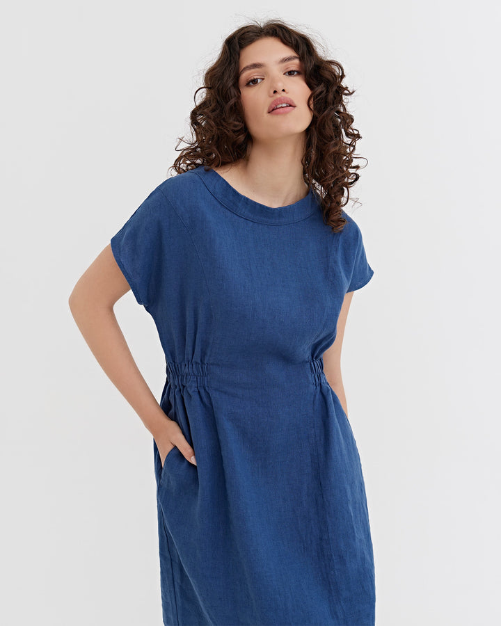 Sierra Women's Dress | Soft Linen, Cap Sleeve, Knee-Length 3