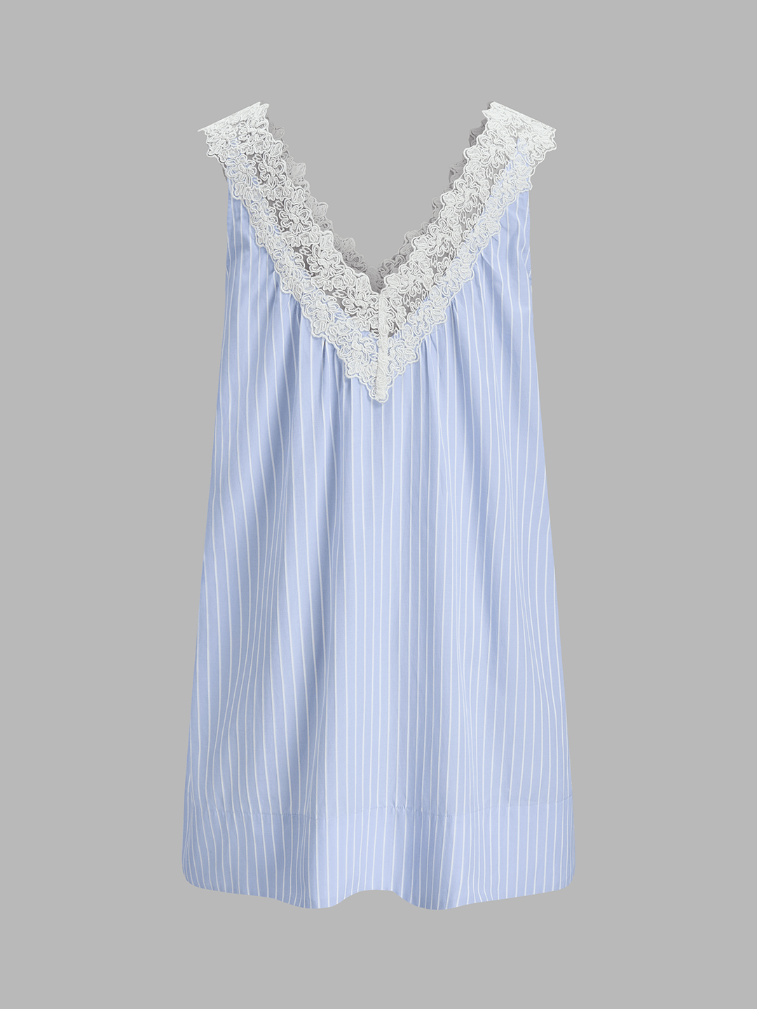Sierra Women's Dress | Striped Lace Trim, V-Neck Mini Summer Dress 2