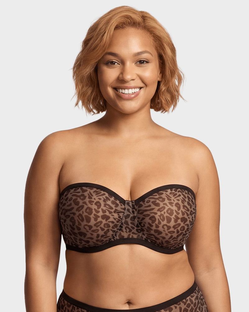 Sleek Balconette Bra | Strapless Underwire Design, Breathable Mesh 1
