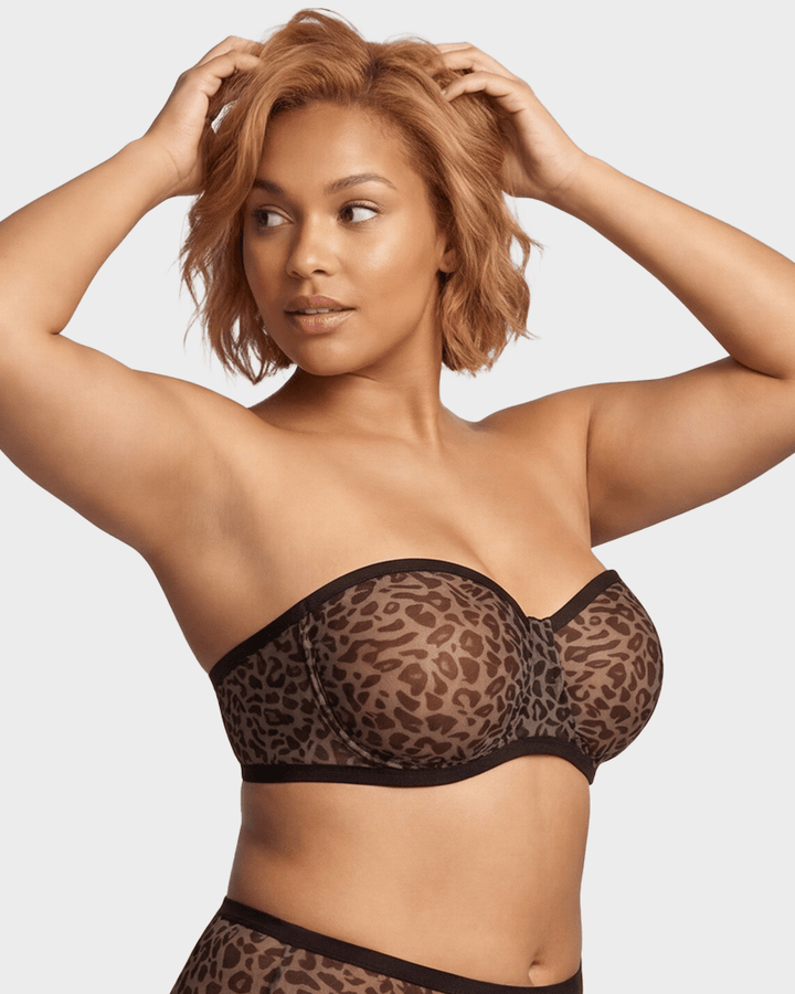 Sleek Balconette Bra | Strapless Underwire Design, Breathable Mesh 2