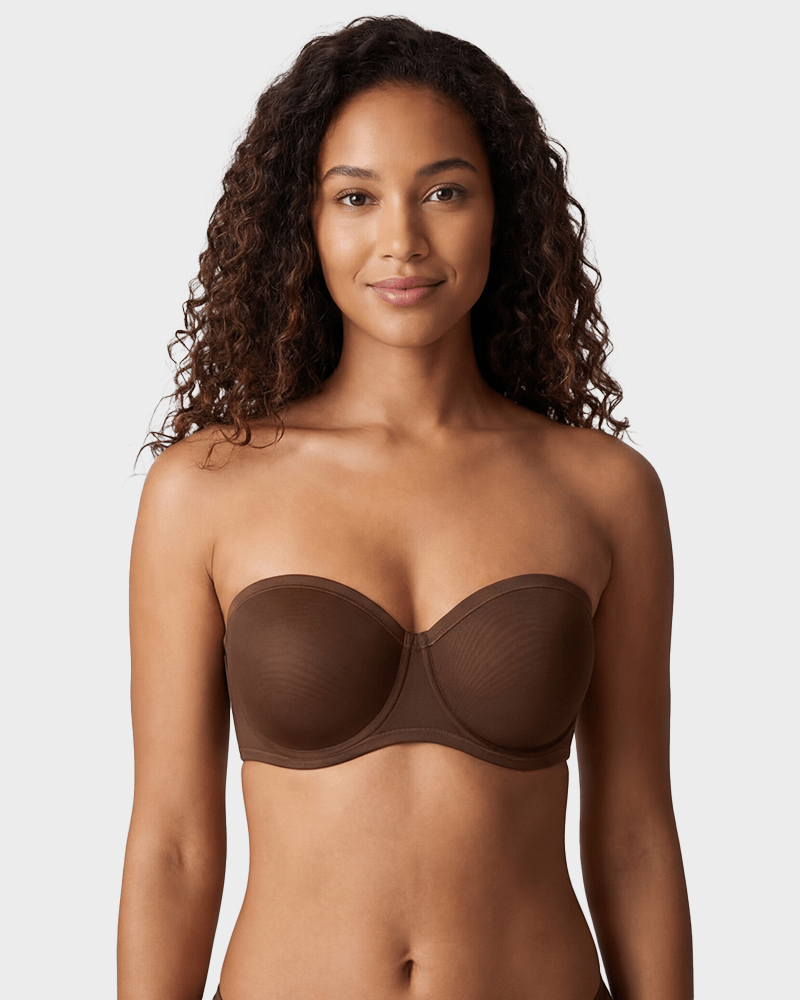 Sleek Balconette Bra | Strapless Underwire Design, Breathable Mesh 7