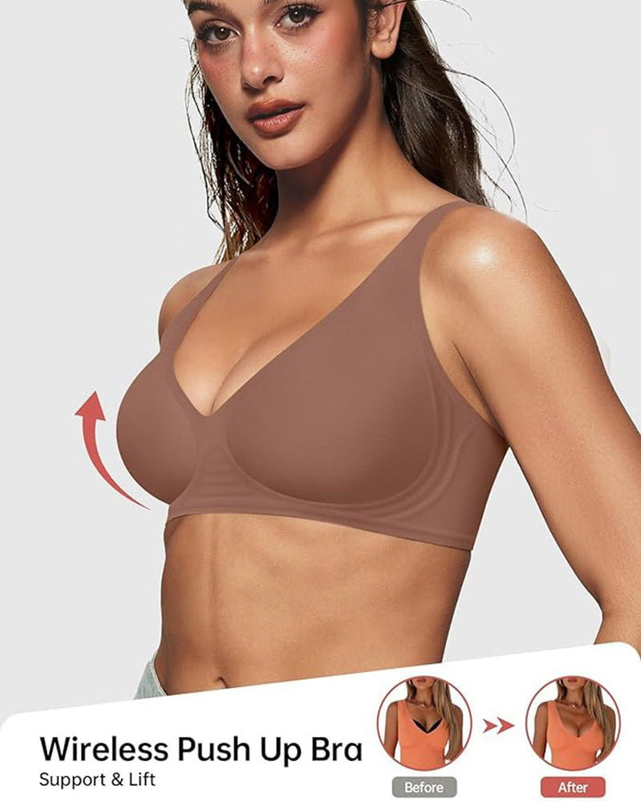 Sleek Deep V Bra | Wireless, Seamless Comfort 1
