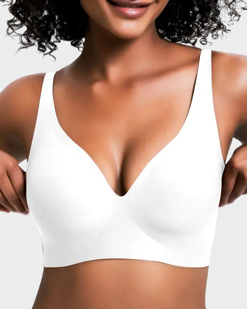 Sleek Deep V Bra | Wireless, Seamless Comfort 10