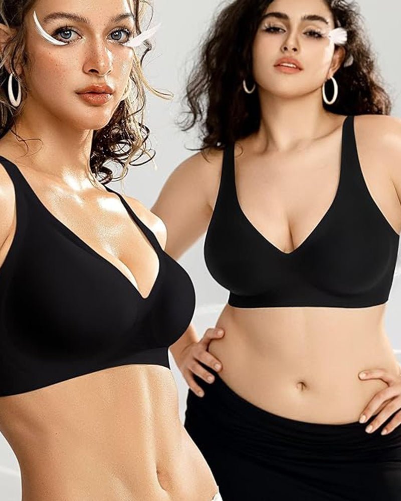 Sleek Deep V Bra | Wireless, Seamless Comfort 3