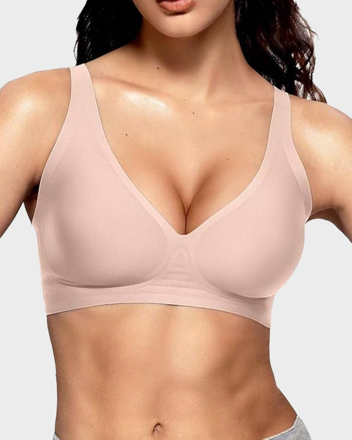 Sleek Deep V Bra | Wireless, Seamless Comfort 4
