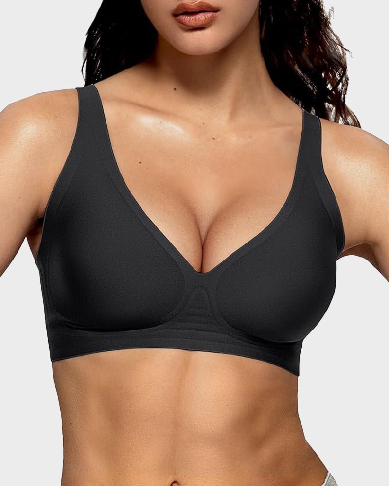 Sleek Deep V Bra | Wireless, Seamless Comfort 5