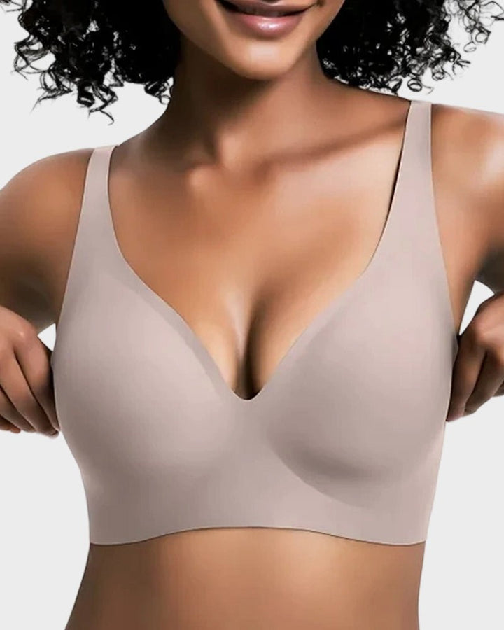Sleek Deep V Bra | Wireless, Seamless Comfort 6
