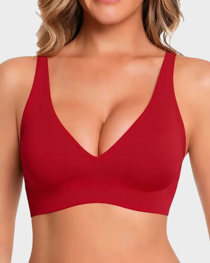 Sleek Deep V Bra | Wireless, Seamless Comfort 9