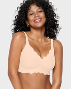 Sofia Wireless Bra | Soft, No Underwire Full Coverage with Scalloped Design 5