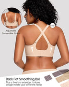 Sofia Wireless Bra | Soft, No Underwire Full Coverage with Scalloped Design 8