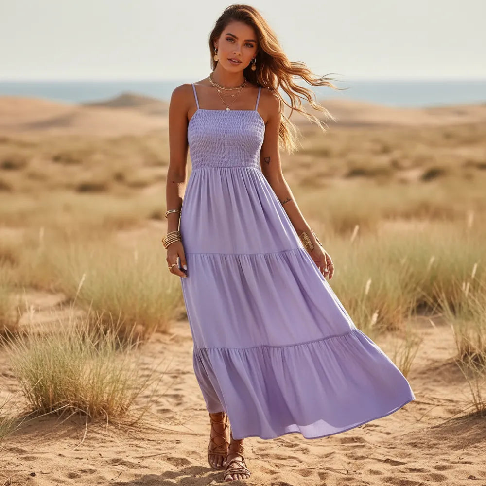 Soleil Summer Dress | Sleeveless A-Line, Boho Style 1