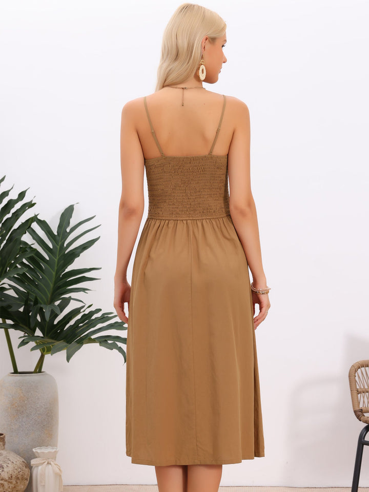 Soleil Women's Dress | Flowy A-Line, Spaghetti Strap Summer Dress 1