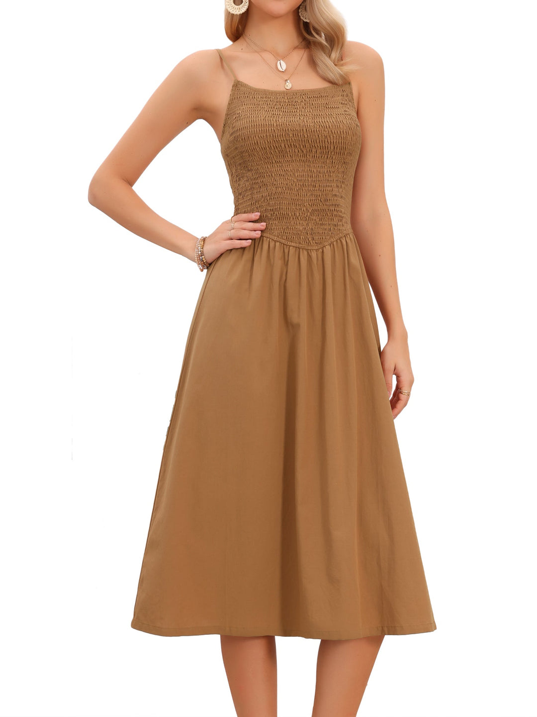 Soleil Women's Dress | Flowy A-Line, Spaghetti Strap Summer Dress 3