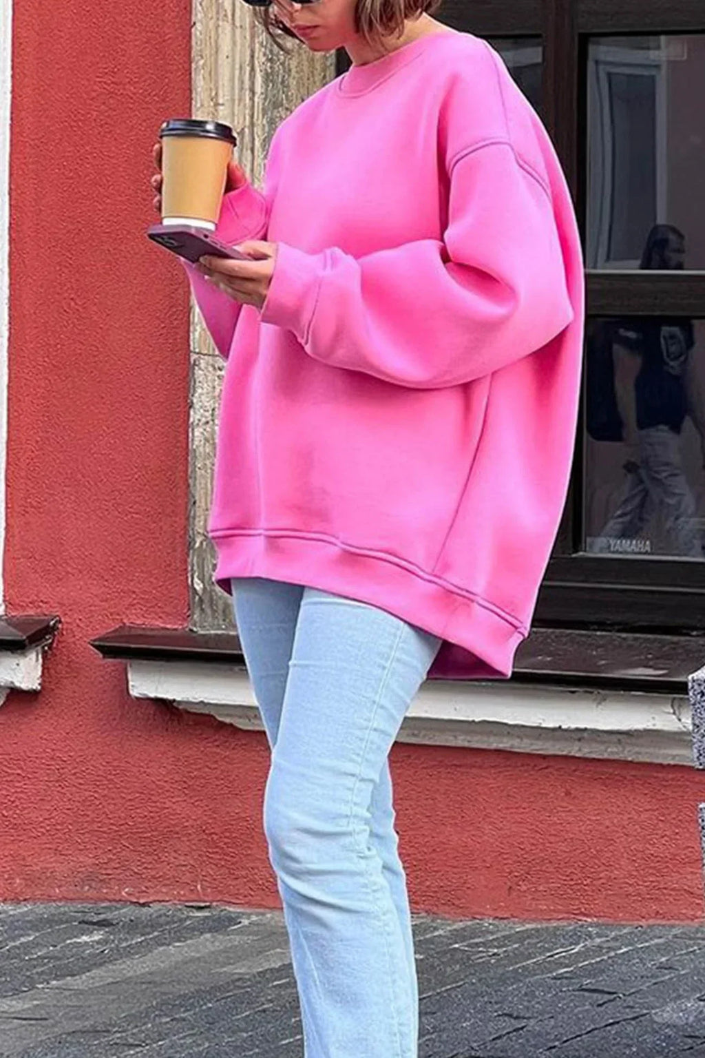 Lola | Oversize sweatshirt with crew neckline