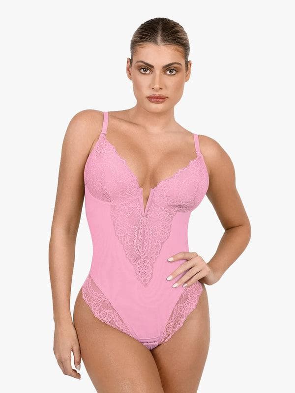 Svelte Lace Bodysuit | Deep V-Neck, Breathable High-Stretch Design 11
