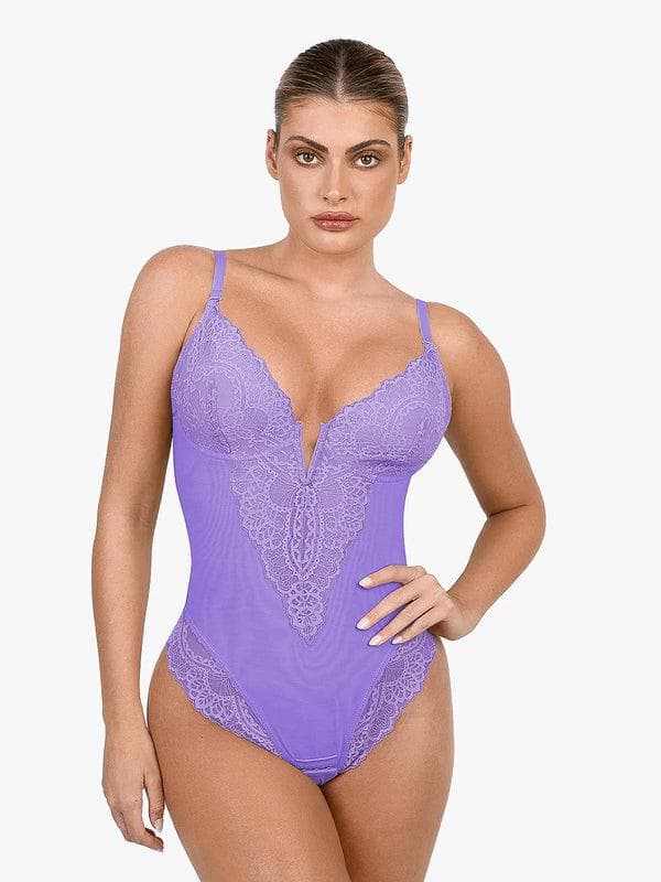 Svelte Lace Bodysuit | Deep V-Neck, Breathable High-Stretch Design 13