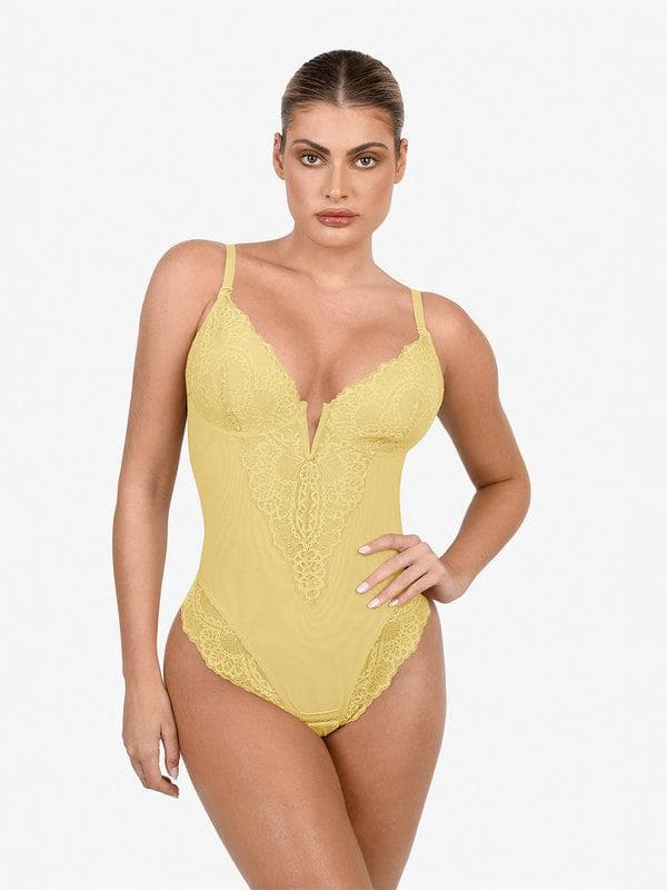 Svelte Lace Bodysuit | Deep V-Neck, Breathable High-Stretch Design 14