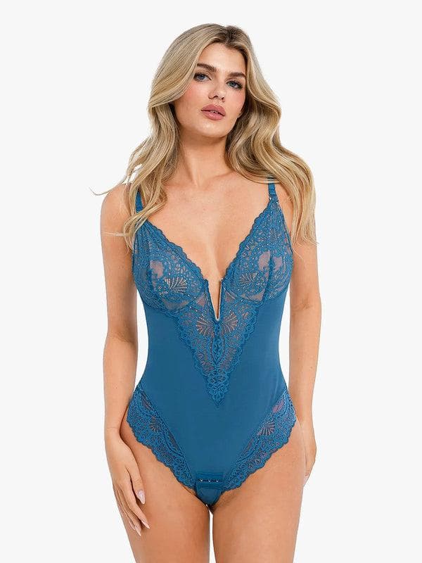 Svelte Lace Bodysuit | Deep V-Neck, Breathable High-Stretch Design 17