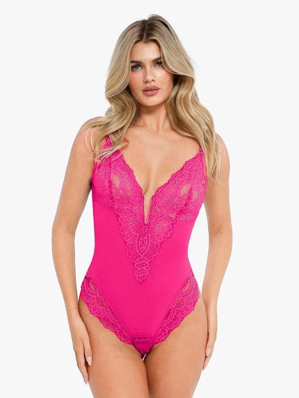 Svelte Lace Bodysuit | Deep V-Neck, Breathable High-Stretch Design 18
