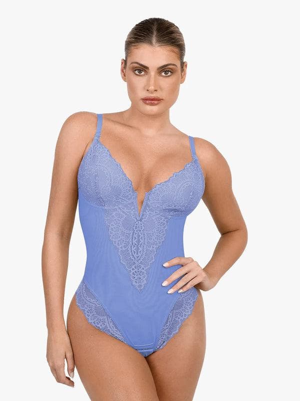 Svelte Lace Bodysuit | Deep V-Neck, Breathable High-Stretch Design 19