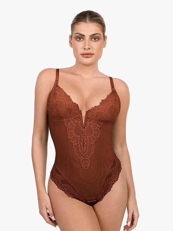 Svelte Lace Bodysuit | Deep V-Neck, Breathable High-Stretch Design 20