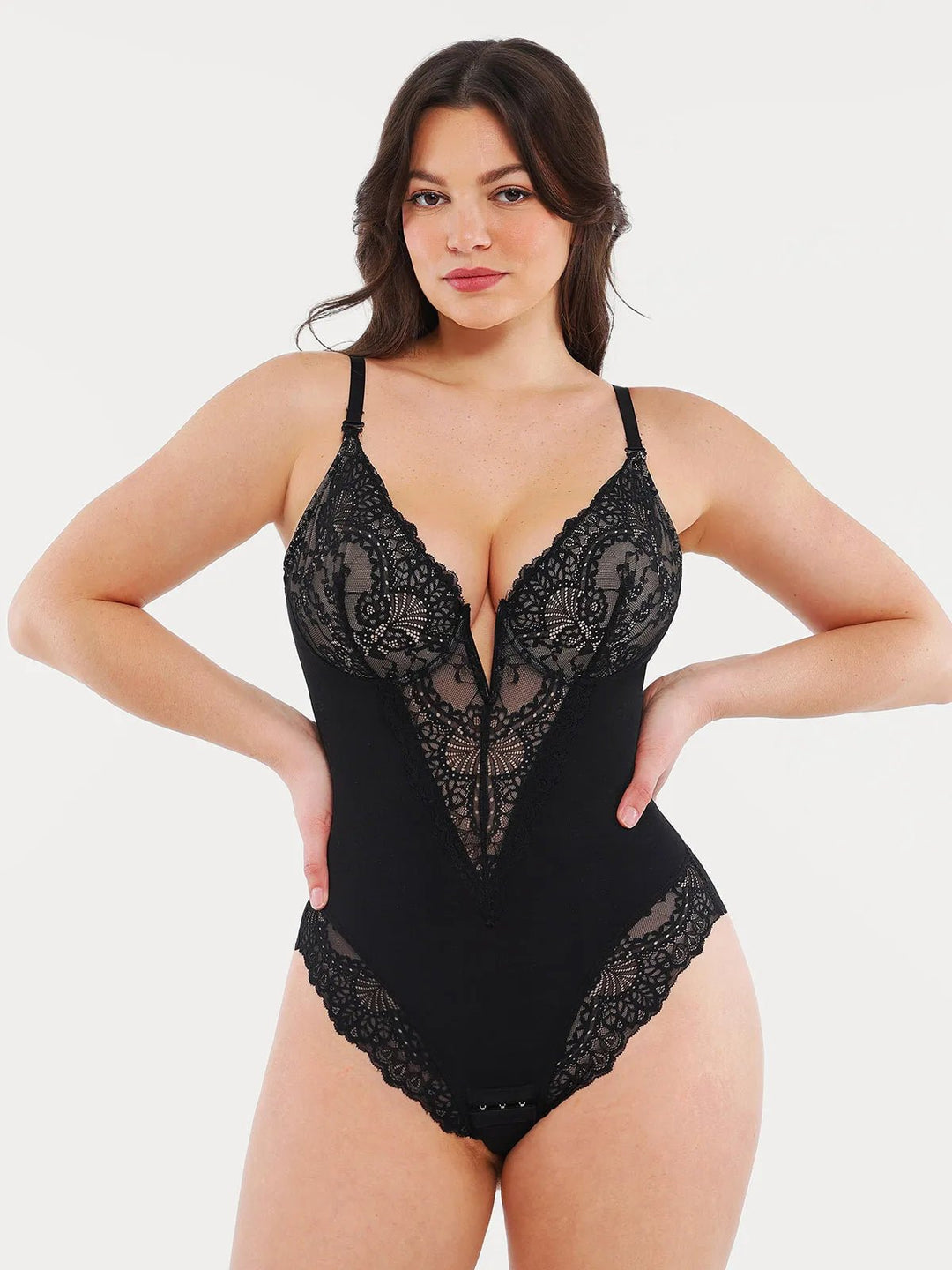Svelte Lace Bodysuit | Deep V-Neck, Breathable High-Stretch Design 6