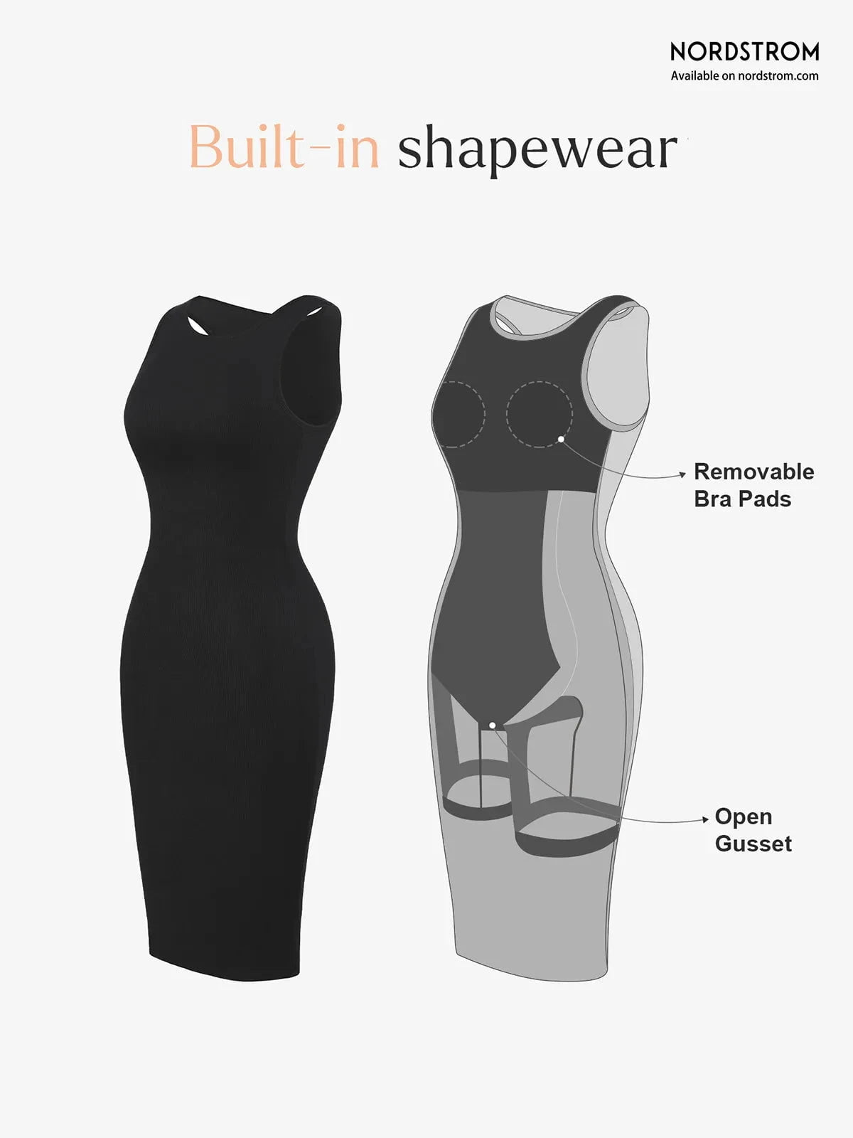 Svelte Midi Dress | Built-In Shapewear, Sustainable Modal Fiber 1