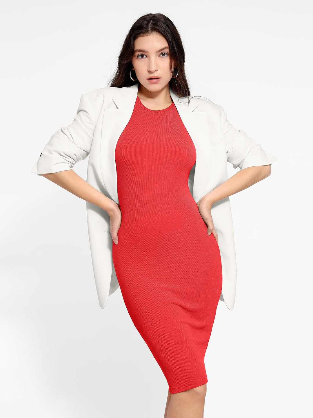 Svelte Midi Dress | Built-In Shapewear, Sustainable Modal Fiber 4