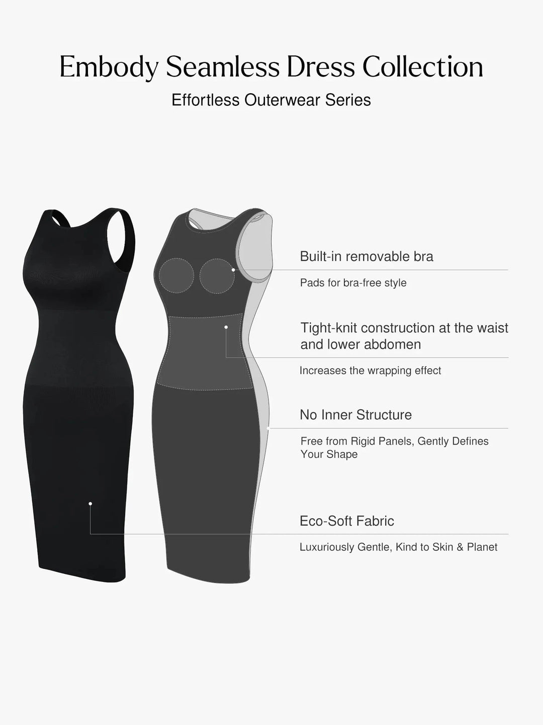 Svelte Midi Dress | Deep V-Neck, Tummy Control, Ribbed Fabric 8