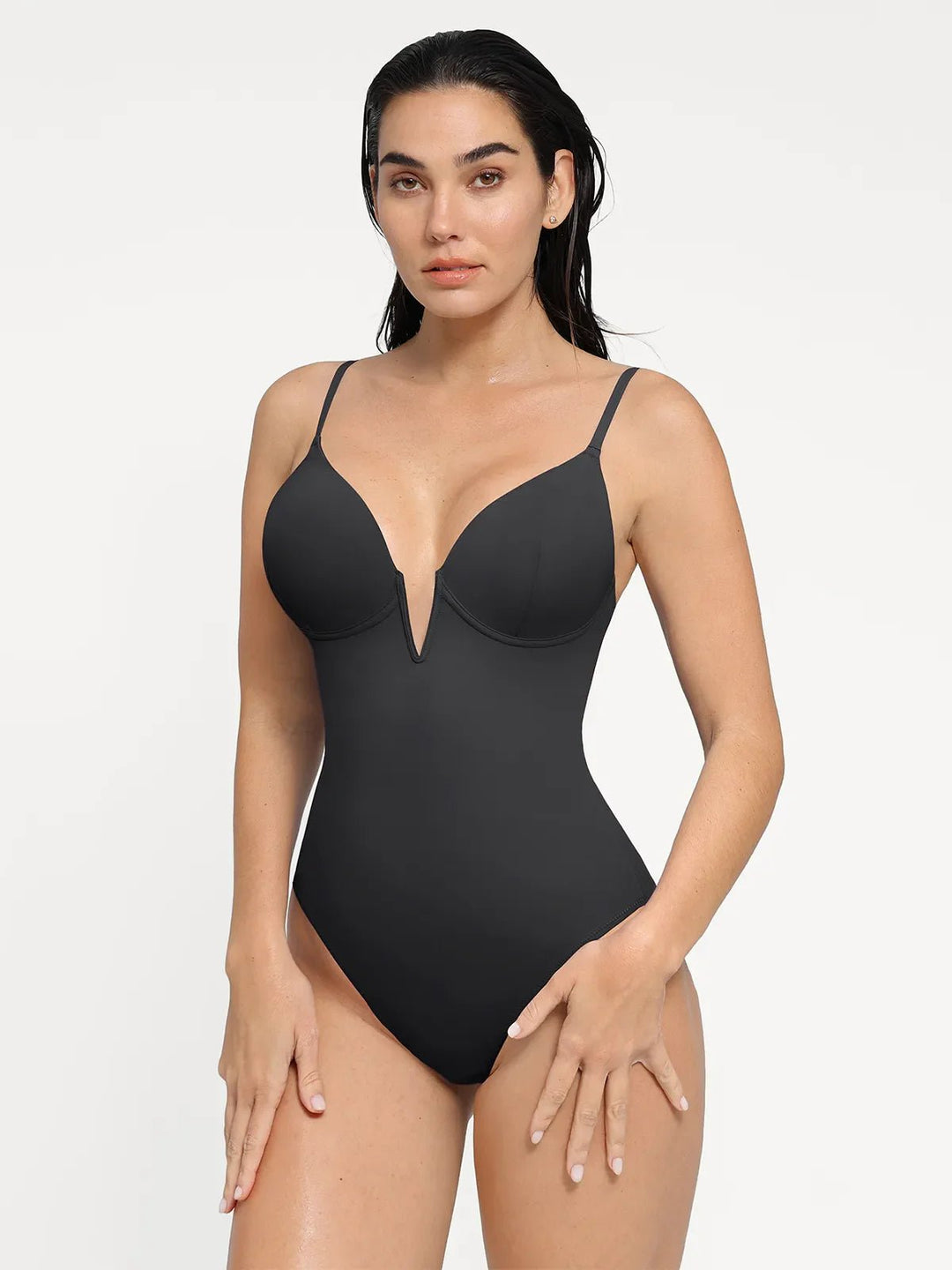 Svelte One-Piece Swimsuit | Tummy Control, Deep V-Neck, Chlorine-Resistant 0