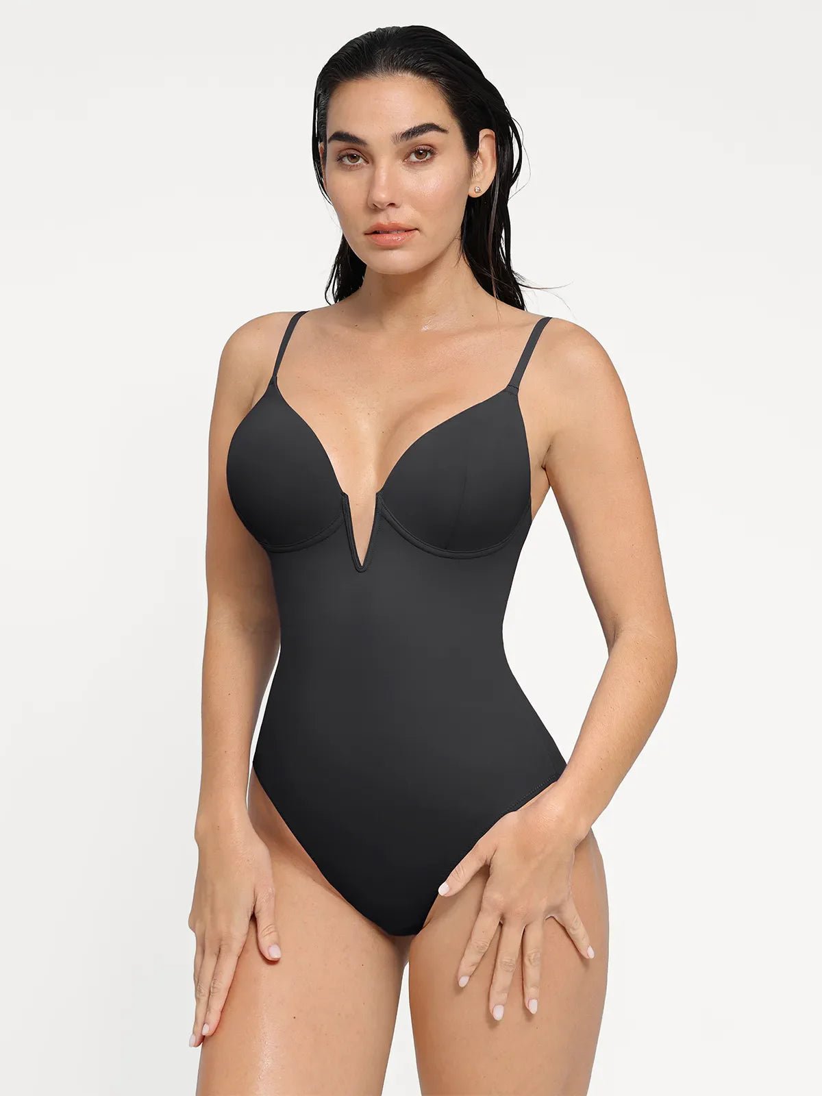 Svelte One-Piece Swimsuit | Tummy Control, Deep V-Neck, Chlorine-Resistant 0