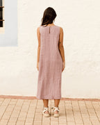 Talia Women's Dress | Lightweight Linen, Relaxed Fit, Asymmetrical Hem 2