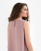 Talia Women's Dress | Lightweight Linen, Relaxed Fit, Asymmetrical Hem 3