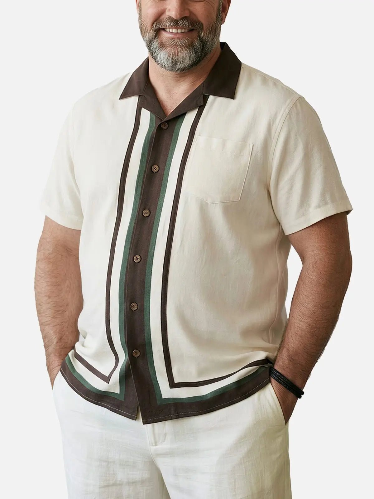 Tango Men's Shirt | Tall Fit, Lightweight Polyester, Camp Collar 1
