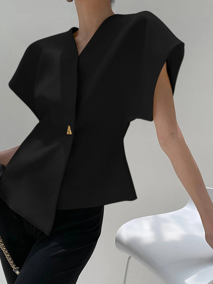 Tara V-Neck Blouse | Woven, Trendy Sleeveless Women's Summer Top 13