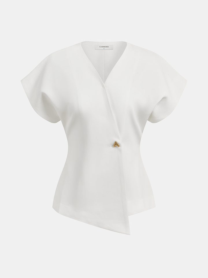Tara V-Neck Blouse | Woven, Trendy Sleeveless Women's Summer Top 5
