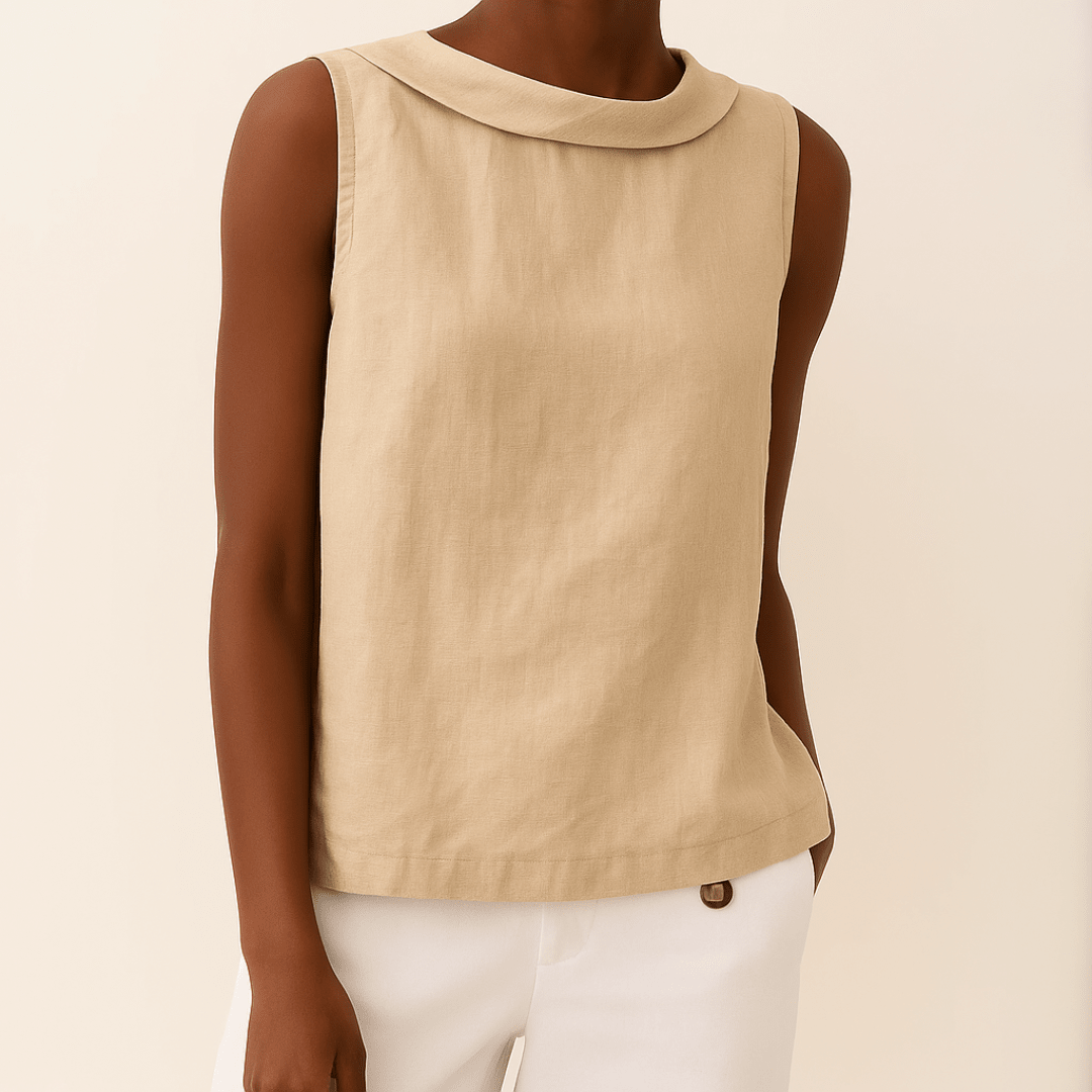 Tara Women's Sleeveless Top | Soft Fabric, Turtleneck Design 2
