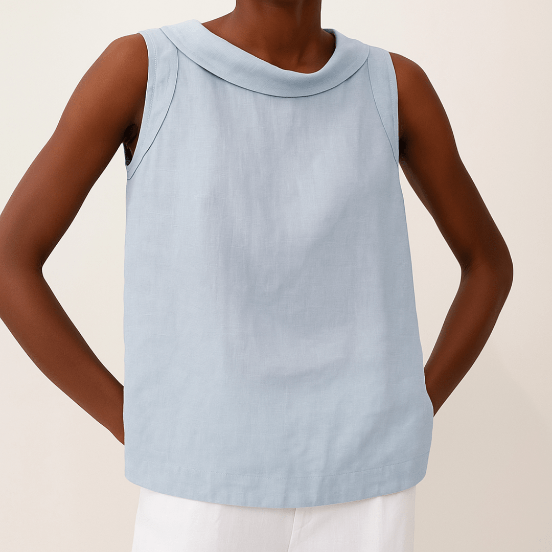 Tara Women's Sleeveless Top | Soft Fabric, Turtleneck Design 3