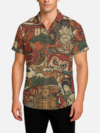 Taro Folk Motifs Shirt | Tall Fit, Short Sleeve, 100% Polyester 1
