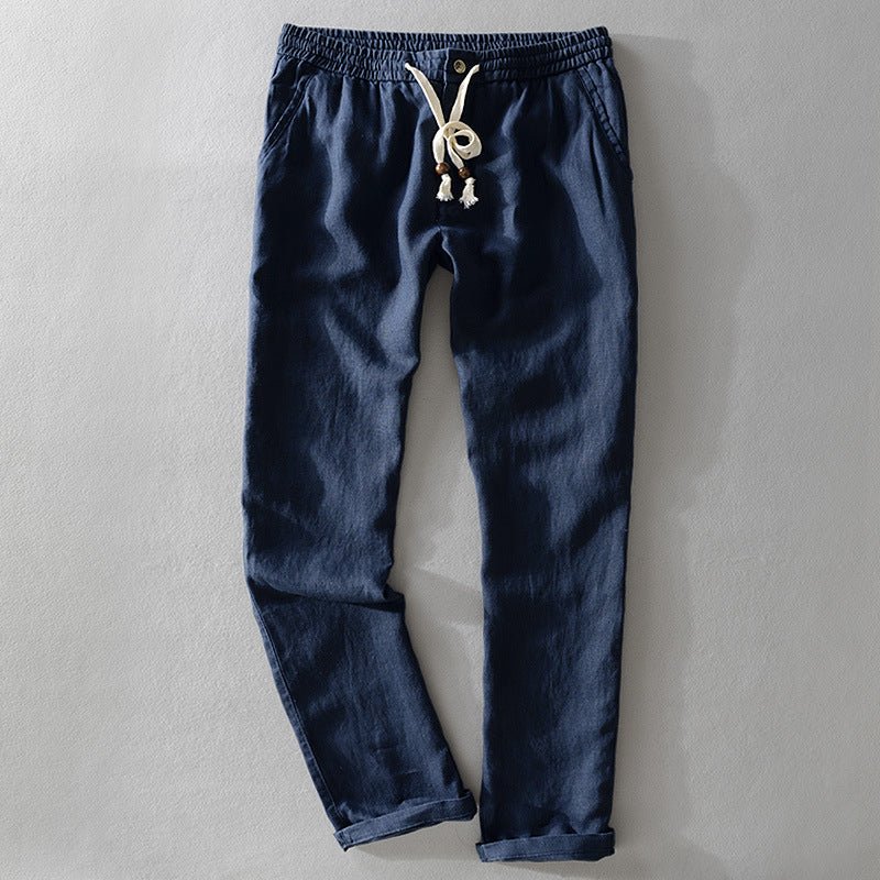 Teddy Women's Pants | Lightweight Linen Blend, Elastic Waist 1