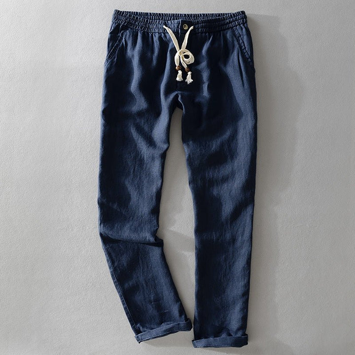 Teddy Women's Pants | Lightweight Linen Blend, Elastic Waist 1