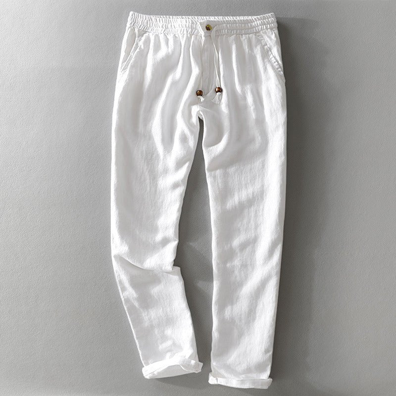 Teddy Women's Pants | Lightweight Linen Blend, Elastic Waist 2