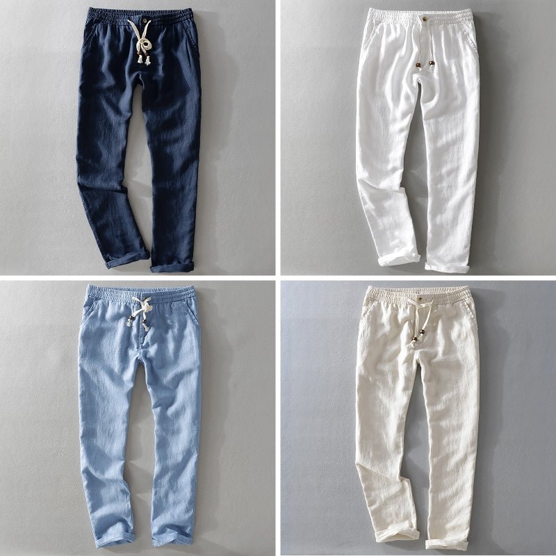 Teddy Women's Pants | Lightweight Linen Blend, Elastic Waist 4