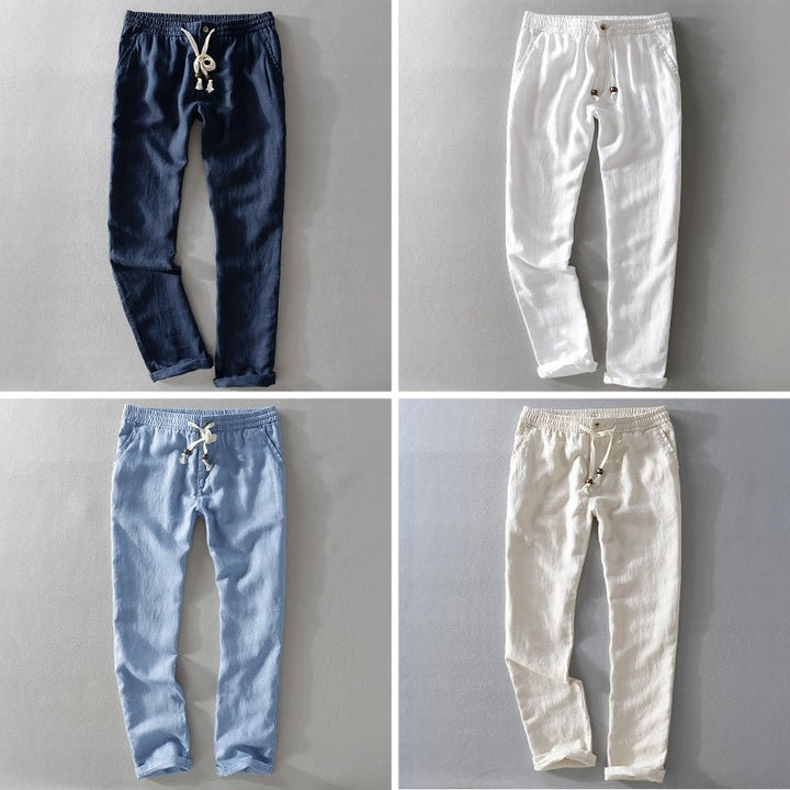 Teddy Women's Pants | Lightweight Linen Blend, Elastic Waist 4