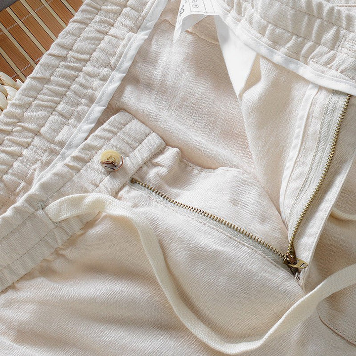 Teddy Women's Pants | Lightweight Linen Blend, Elastic Waist 5