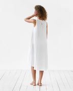 Tessa White Dress | Lightweight Linen, Asymmetrical Hem, Relaxed Fit 6