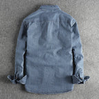 Theodore Vintage Denim Shirt | Striped, Cotton Blend, Relaxed Fit 2