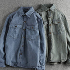 Theodore Vintage Denim Shirt | Striped, Cotton Blend, Relaxed Fit 3